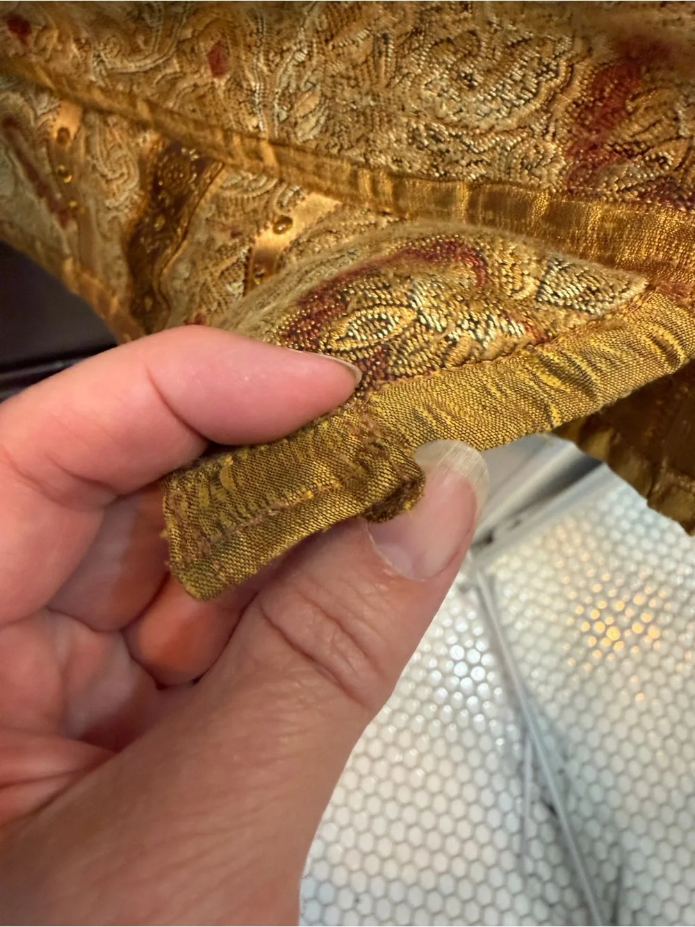 Golden Brocade Regal Pattern REN Fair Vest XL